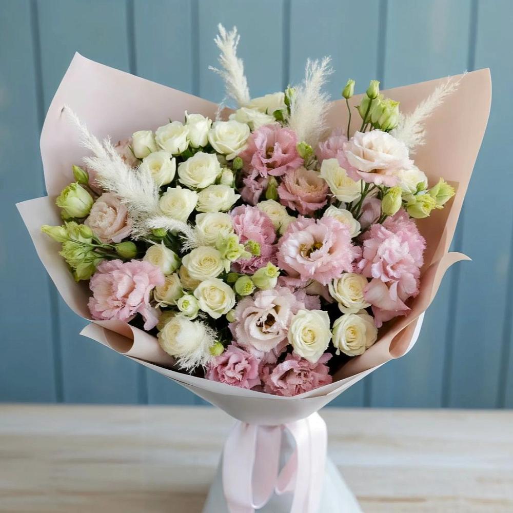 Букет цветов из: Альстромерии и Розы в Кузнецово