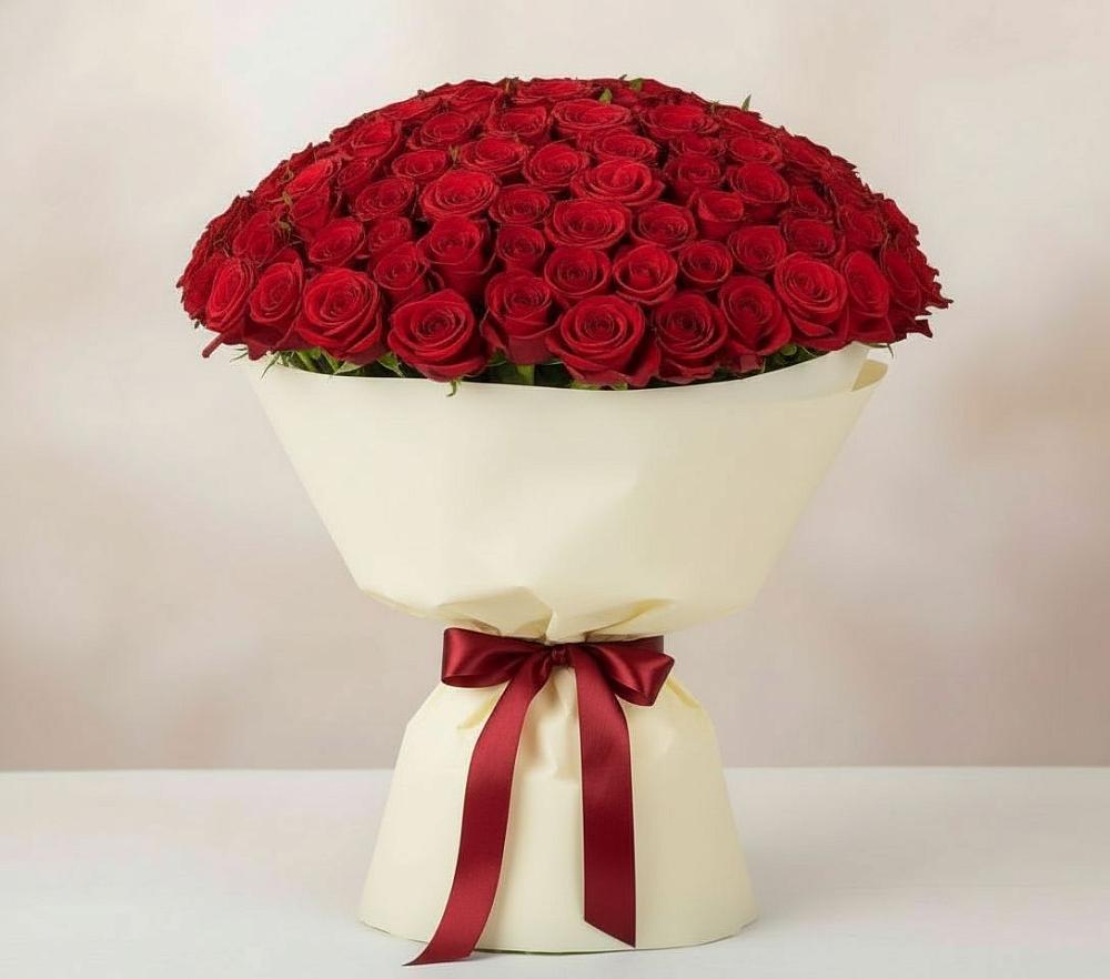 Букет 101 Красная роза Милано в Кузнецово