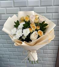 Букет цветов из:  Розы и Хризантемы в Кузнецово
