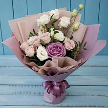 Букет цветов из:  Розы и Лизиантусы #REPLACE_PRED# Кузнецово