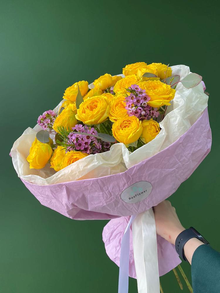 Кустовые желтые розы в Кузнецово Букет Кустовые желтые розы в Кузнецово