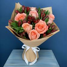 Букет цветов из:  Розы и Альстромерии в Кузнецово