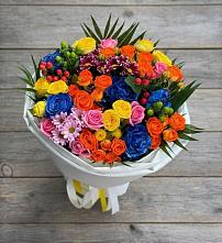 Букет цветов из:  Розы и Хризантемы в Кузнецово