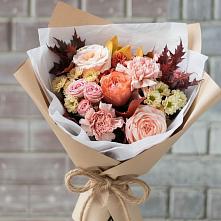 Букет цветов из:  Гвоздики, Хризантемы и Розы в Кузнецово