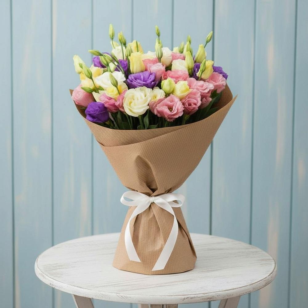 Букет цветов из: Лизиантусы в Кузнецово