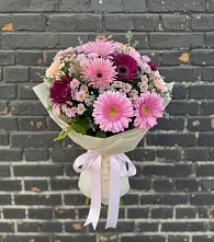 Букет цветов из:  Герберы и Хризантемы #REPLACE_PRED# Кузнецово