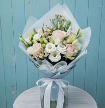 Букет цветов из:  Розы и Лизиантусы в Кузнецово